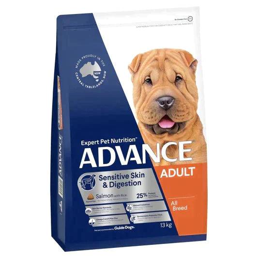 Advance Dog Adult Sensitive Skin & Digestion All Breed Salmon with Rice 13kg